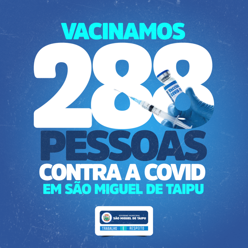 288 doses da vacina aplicada na população com idade acima de 34 anos na feira livre